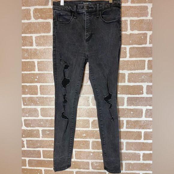 Abercrombie & Fitch Denimcl Simone High Rise Super Skinny jeans Black - Picture 1 of 7